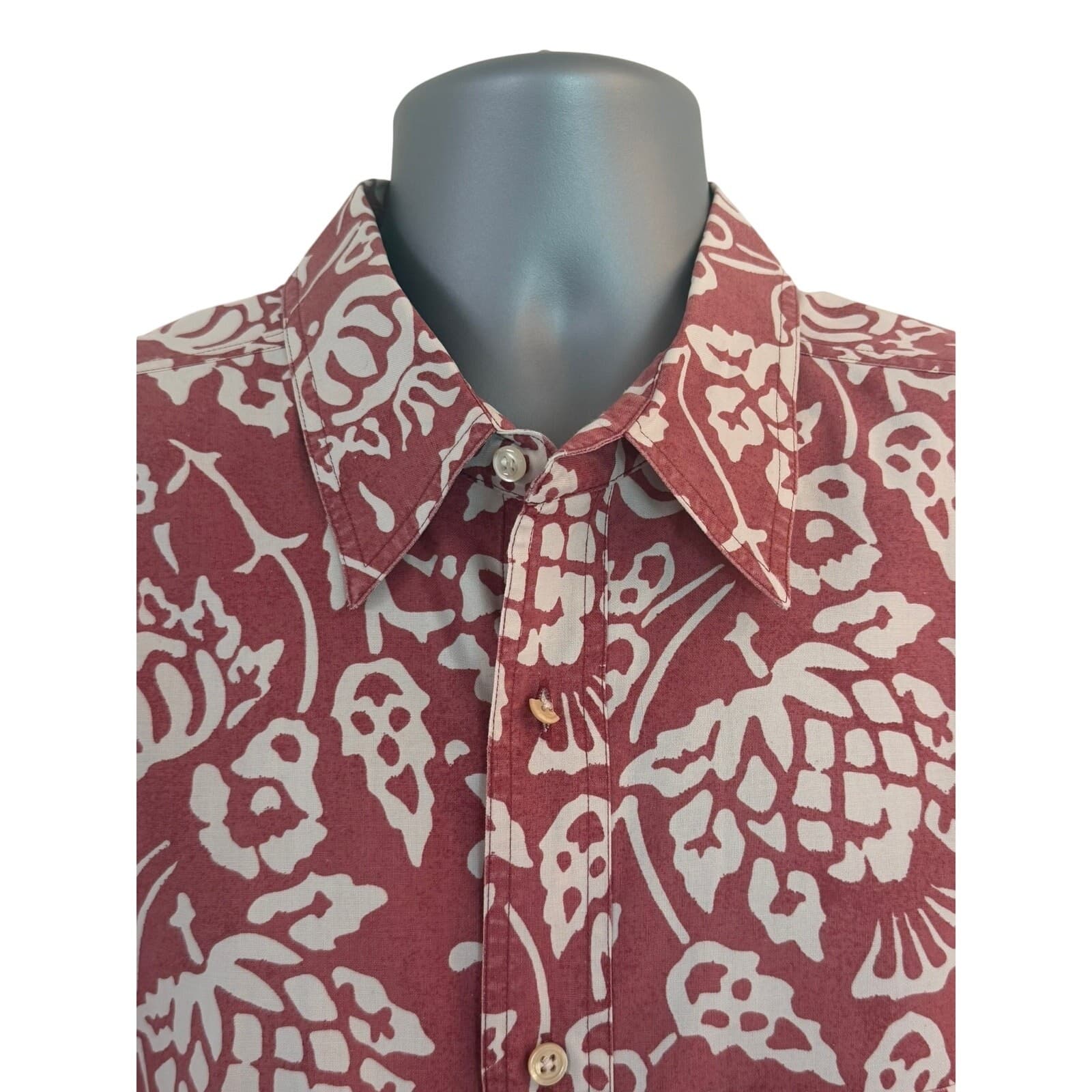 Banana Republic Men's Tropical Floral Hawaiian Camp Shirt - Thumbnail 2