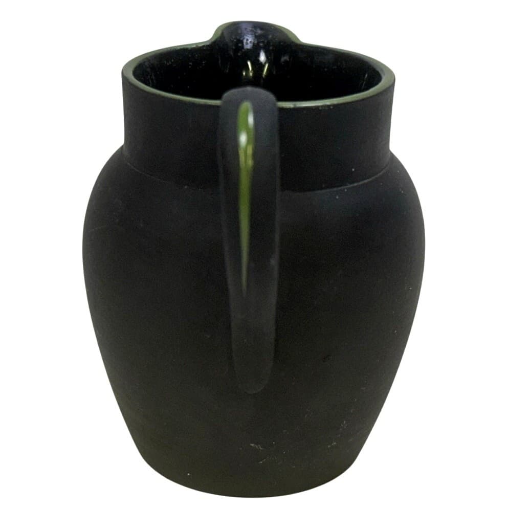Wedgwood c.1890-1920 Kenlock Ware Black Basalt Creamer/Sugar New Brunswick Crest - Thumbnail 4