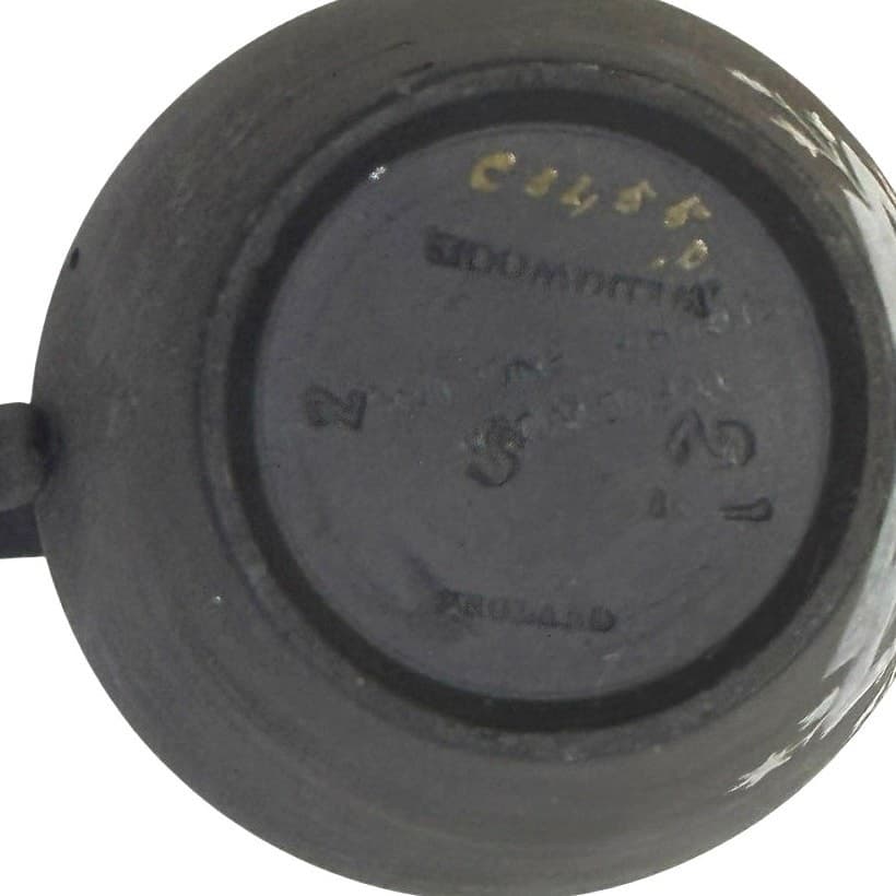 Wedgwood c.1890-1920 Kenlock Ware Black Basalt Creamer/Sugar New Brunswick Crest - Thumbnail 12