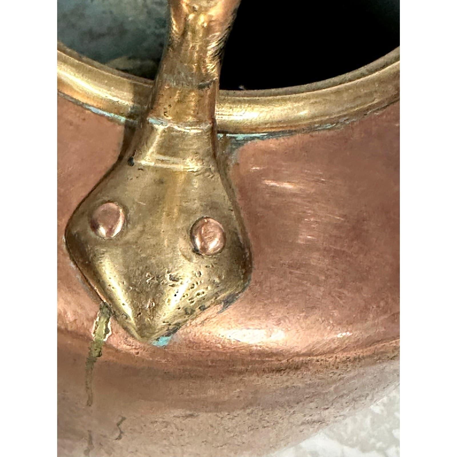 Antique George III Copper Kettle c 1830 Exquisite Culinary Decor Accent - Thumbnail 2