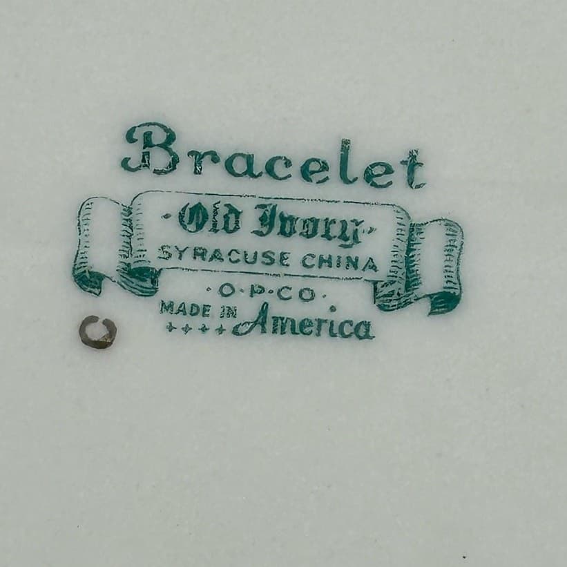 Syracuse China Bracelet Old Ivory Retired Large Oval 12" Gold Encrusted Platter - Thumbnail 10