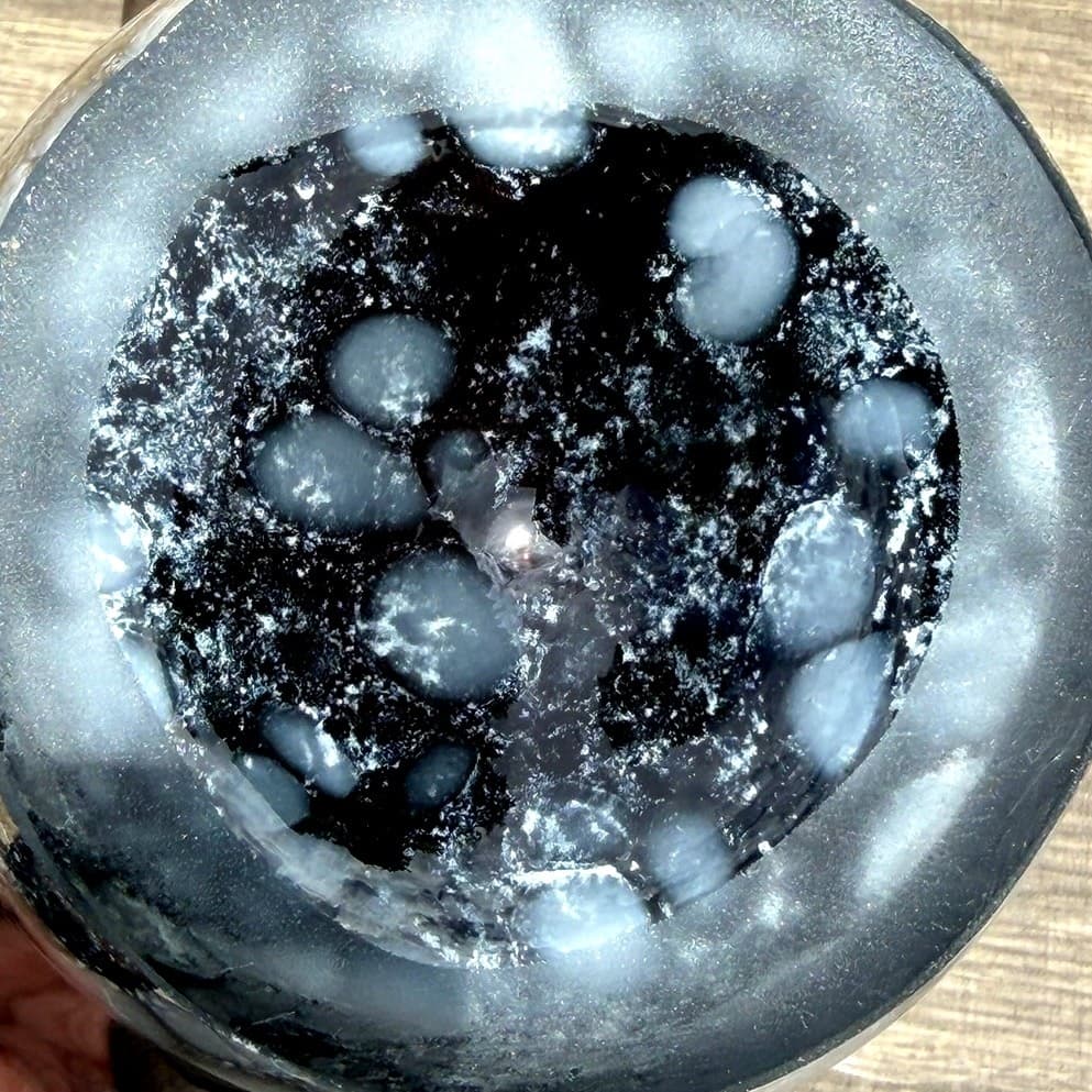 Large Hand Blown Amethyst Art Glass Handkerchief Vase Freeform 13.5 Inch - Thumbnail 6
