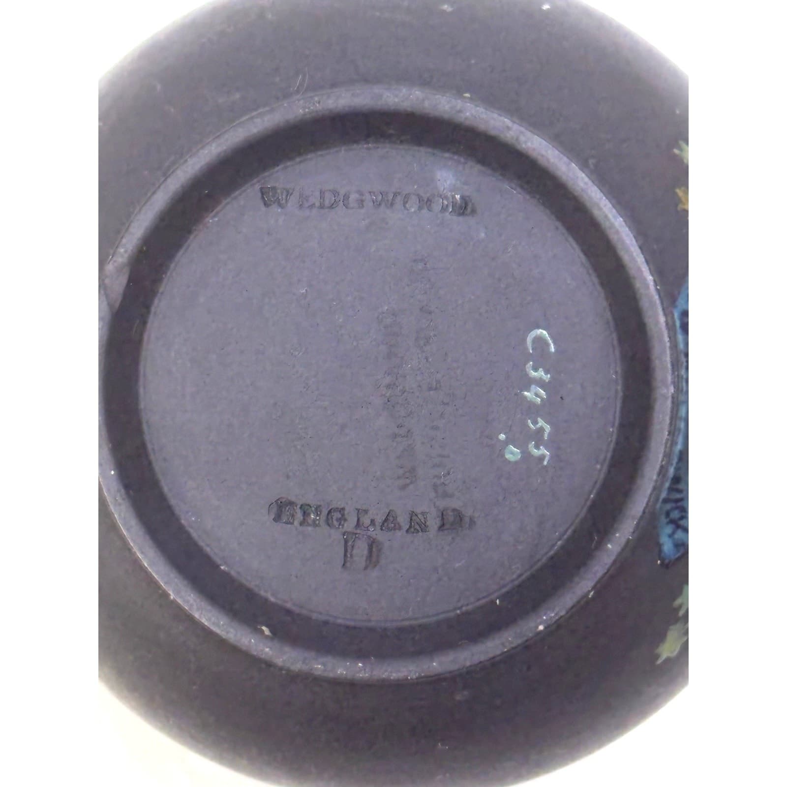 Wedgwood c.1890-1920 Kenlock Ware Black Basalt Creamer/Sugar New Brunswick Crest - Thumbnail 11