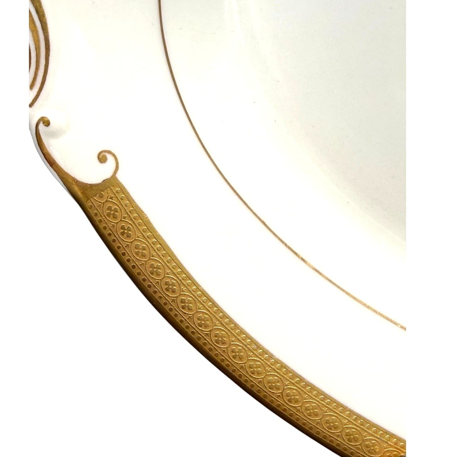 Syracuse China Bracelet Old Ivory Retired Large Oval 14" Gold Encrusted Platter - Thumbnail 8