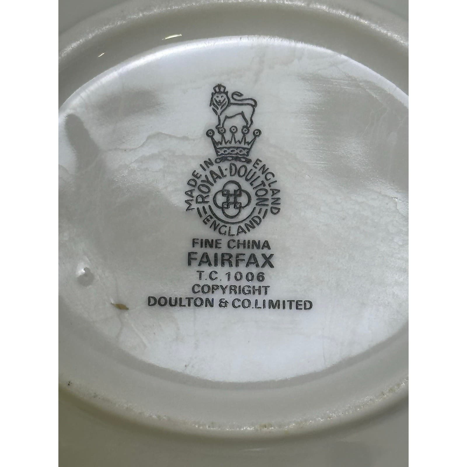 Royal Doulton 'Fairfax' England Retired Creamer & Sugar Bowl Set-Exceptional - Thumbnail 7