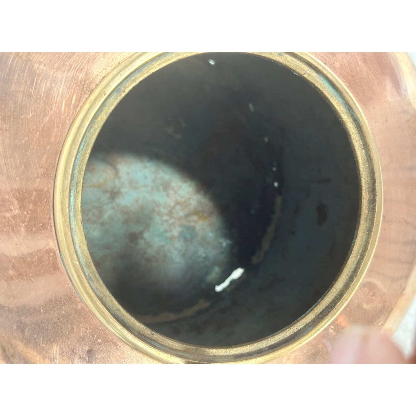 Antique George III Copper Kettle c 1830 Exquisite Culinary Decor Accent - Thumbnail 11