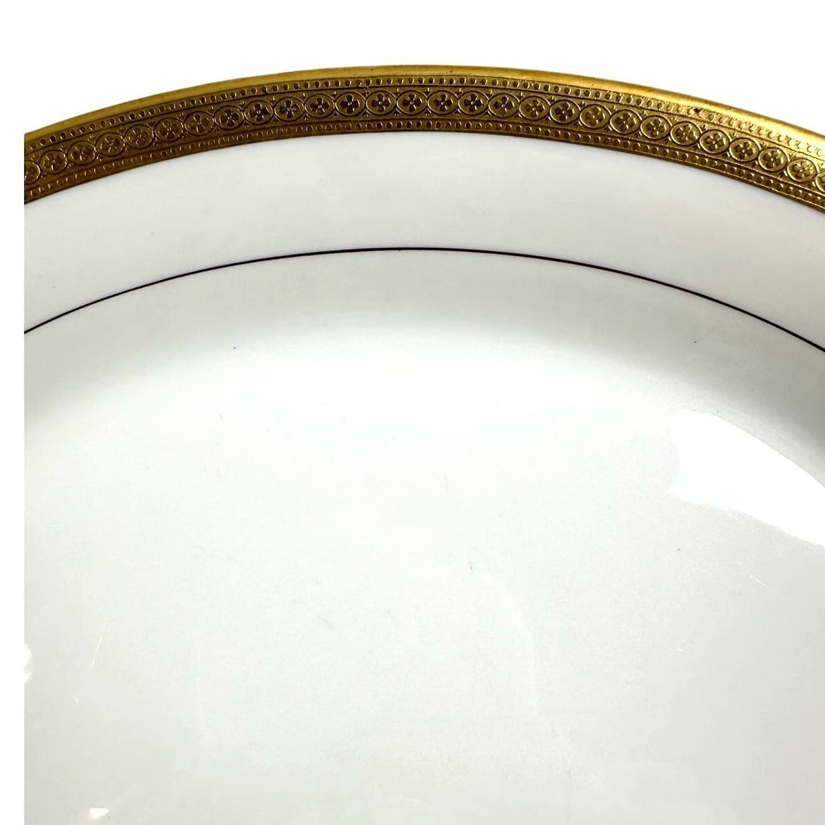 Syracuse China Bracelet Old Ivory Retired Large Oval 14" Gold Encrusted Platter - Thumbnail 6