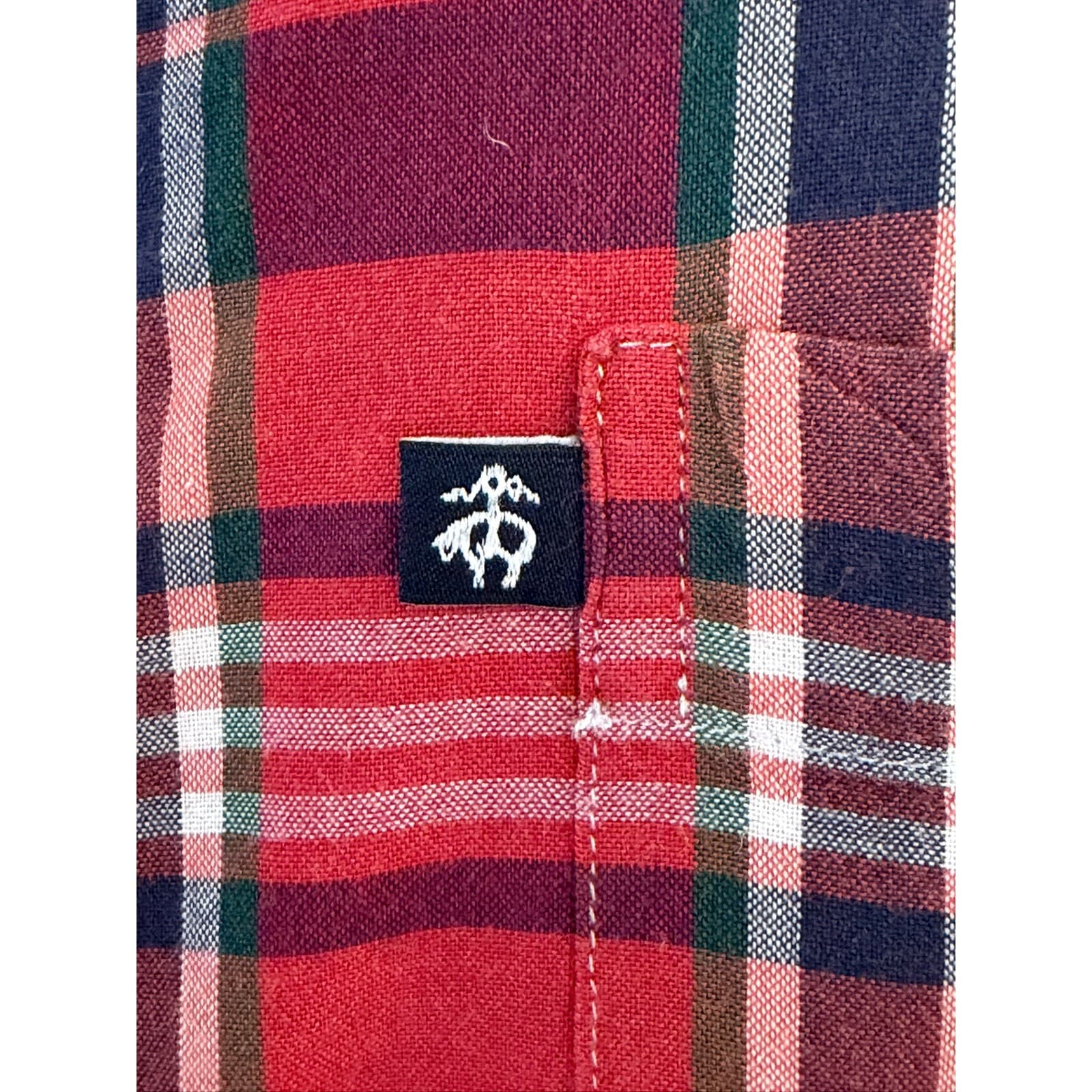 Brooks Brothers 346 Men's XL Red Plaid Button Front Shirt 100% Cotton Classic - Thumbnail 3
