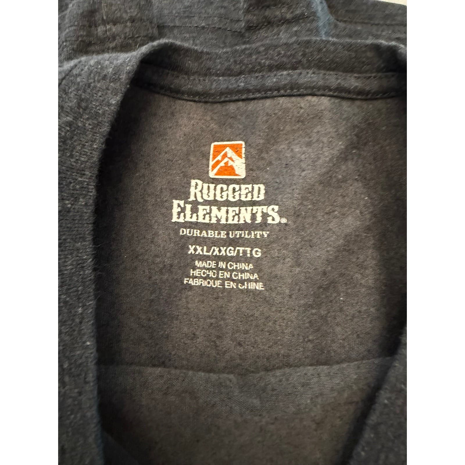 Rugged Elements Pocket T-Shirt Lot of 2 Blue Gray Men's XXL Short Sleeve Cotton - Thumbnail 2