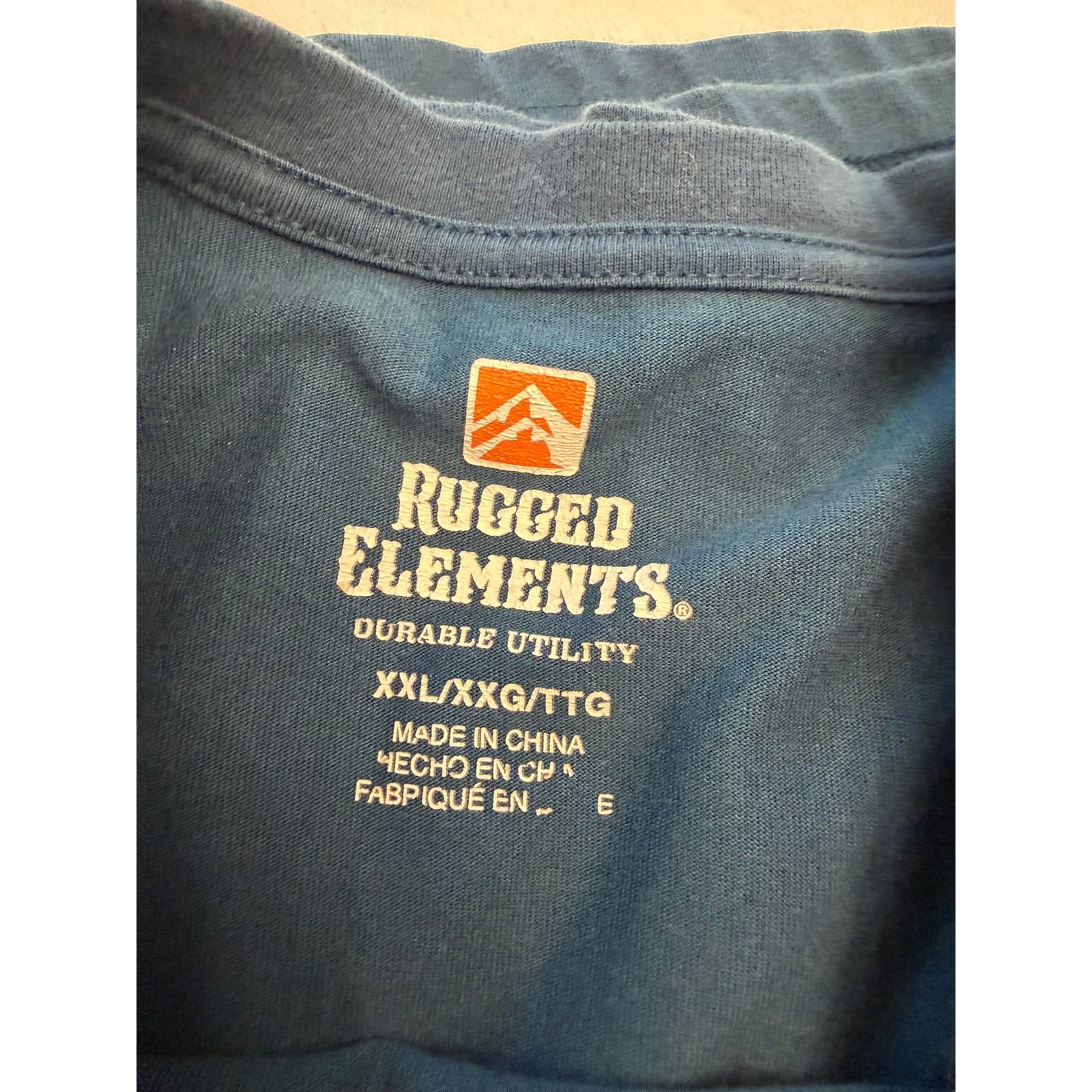 Rugged Elements Pocket T-Shirt Lot of 2 Blue Gray Men's XXL Short Sleeve Cotton - Thumbnail 3