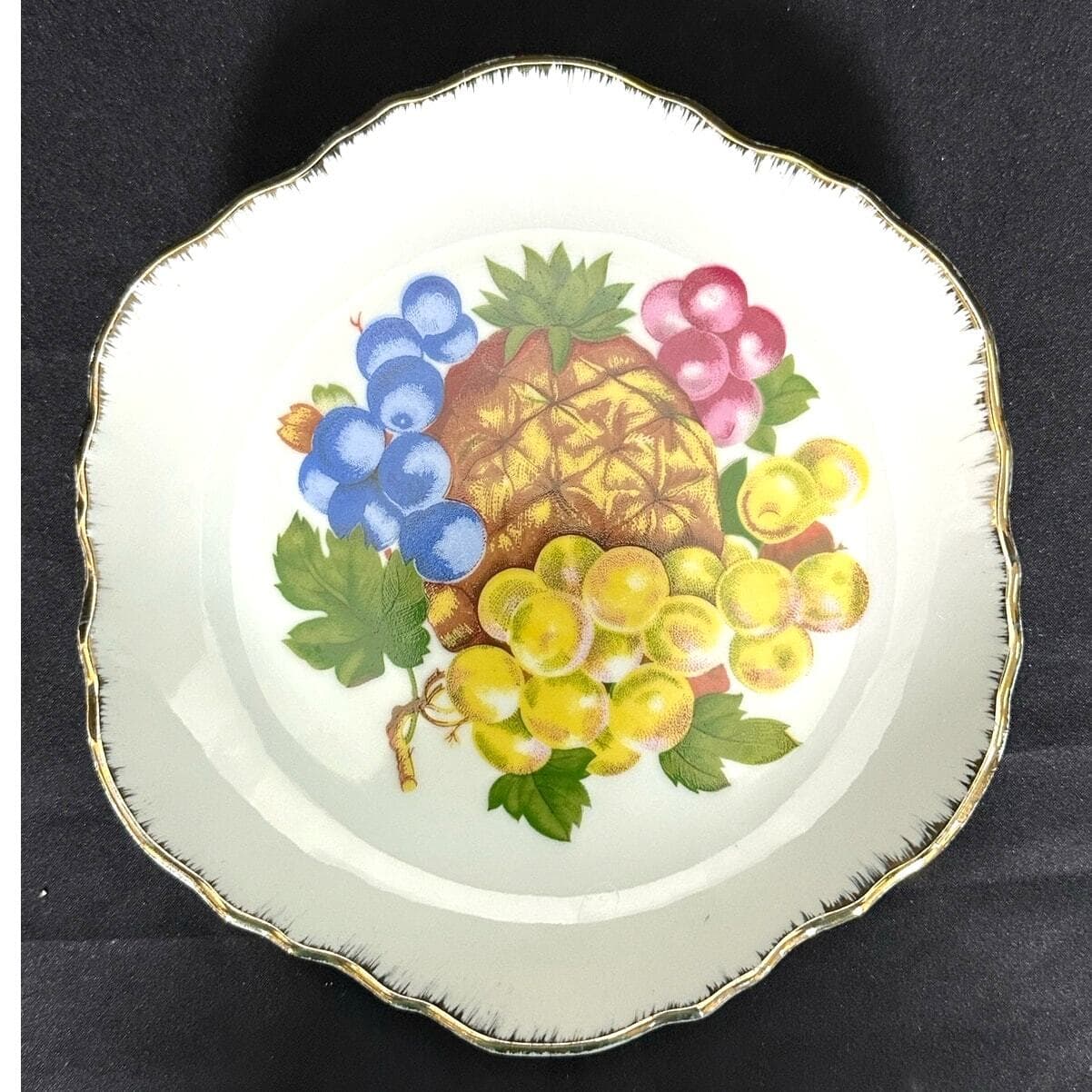 Korea Hand Painted Fruit Design Decorative Plate 7.25"
