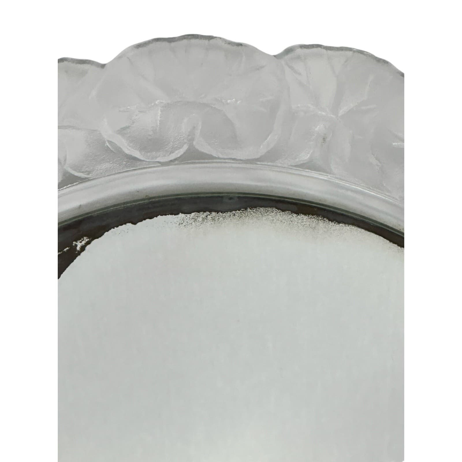 Crystal Art Mirror Vanity Tray Frosted Honfleur-Rare and Unique Vintage - Thumbnail 3