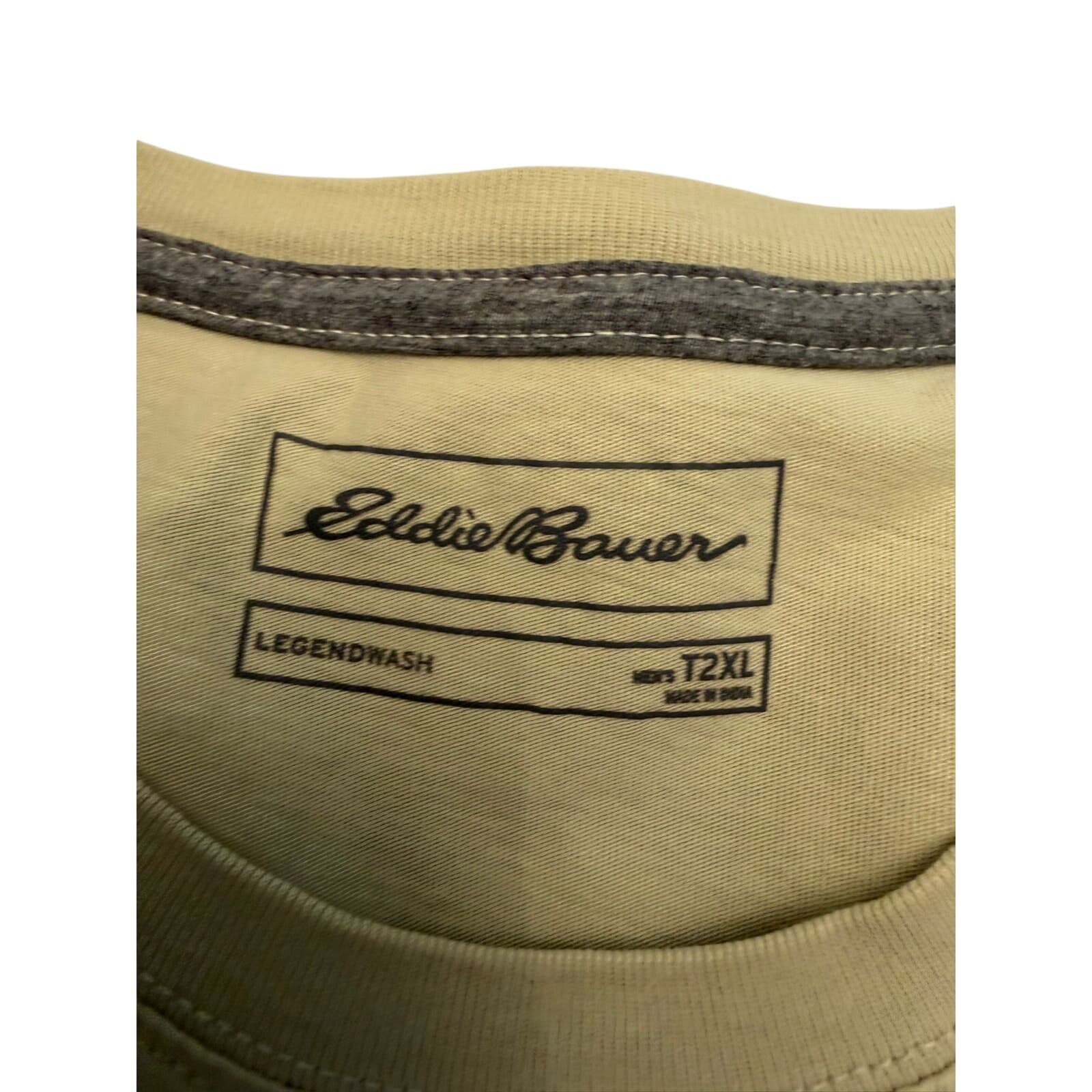 Lot 4 Eddie Bauer Legend Wash Pocket T Shirts Men's T2XL Gray Black Green Sage - Thumbnail 4