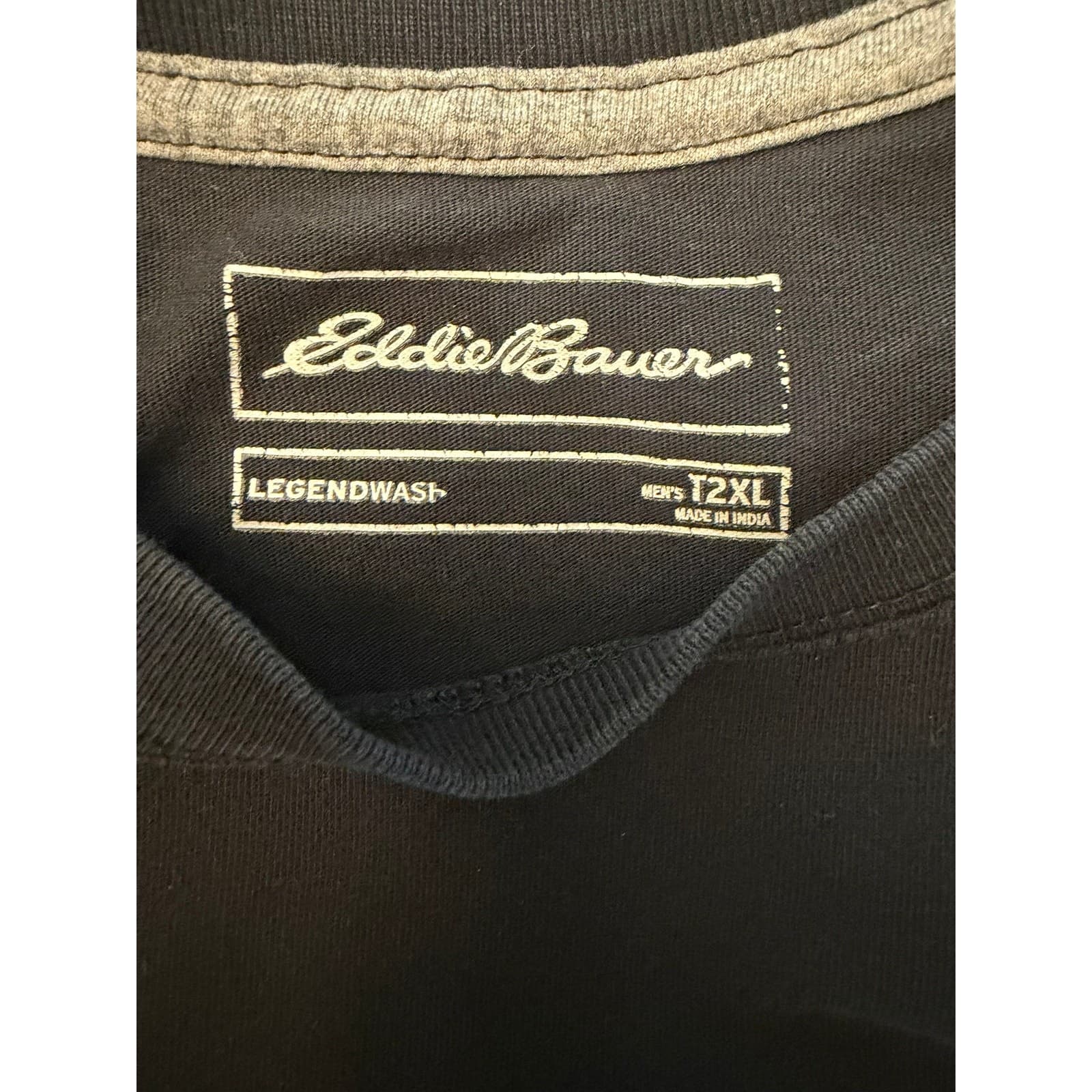 Eddie Bauer Legend Wash Pocket T-Shirts Lot 3 Men's T2XL Tall Blue Black Orange - Thumbnail 2