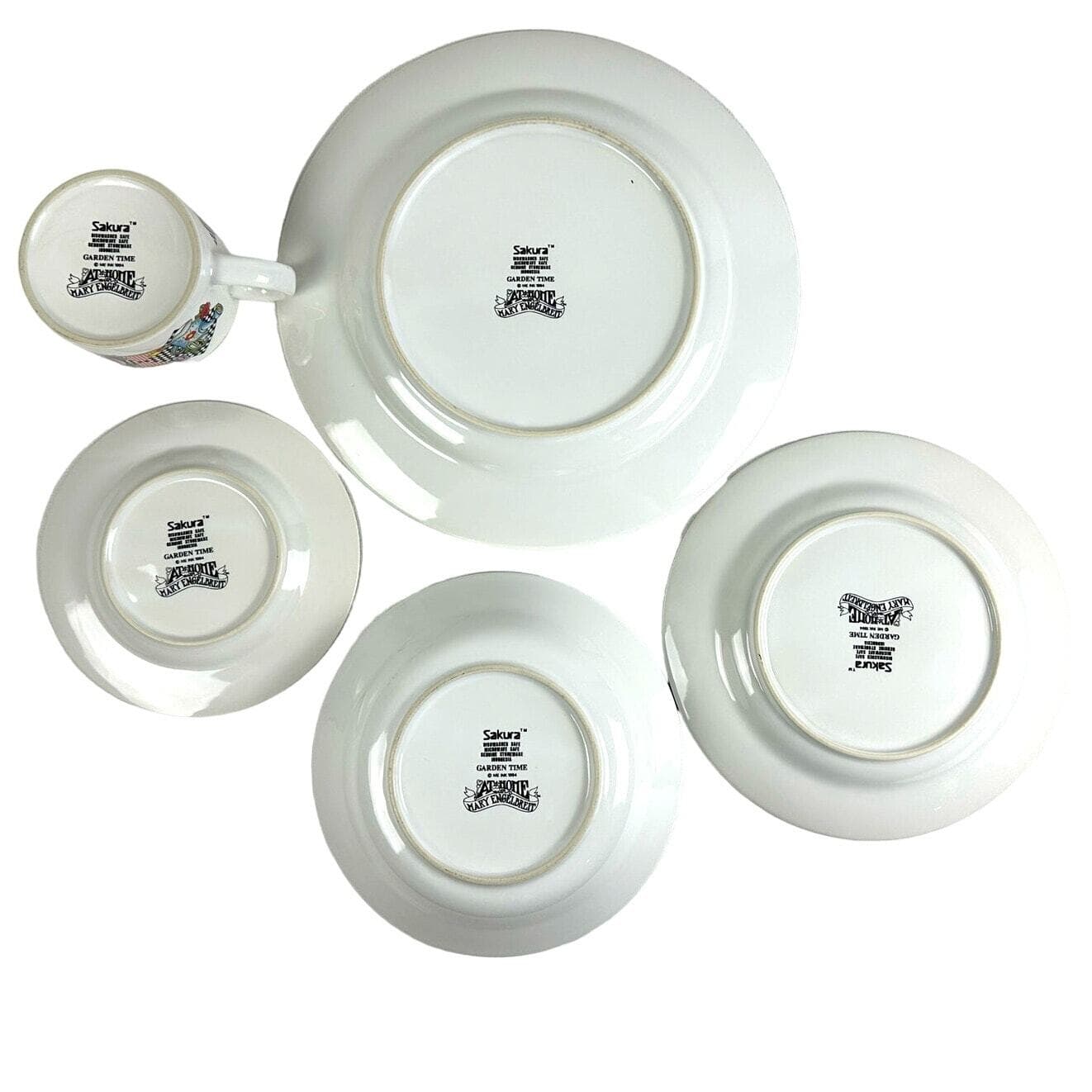 Sakura Mary Engelbreit 1994 Garden Time 5-PC Place Setting-Excellent Condition! - Thumbnail 9