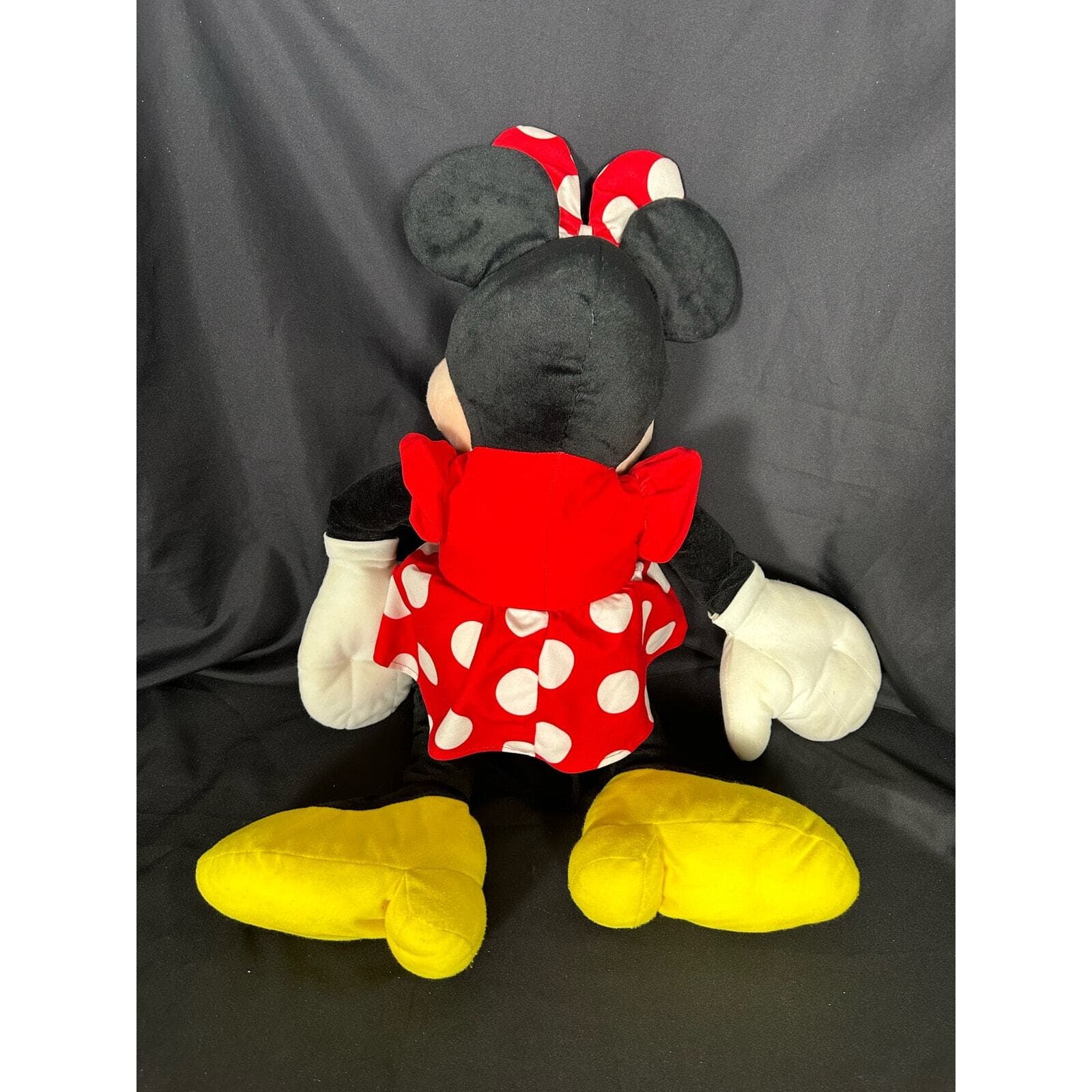 Disney Minnie Mouse Jumbo 29" Vintage Plush with Red White Polka Dot Dress - Thumbnail 6