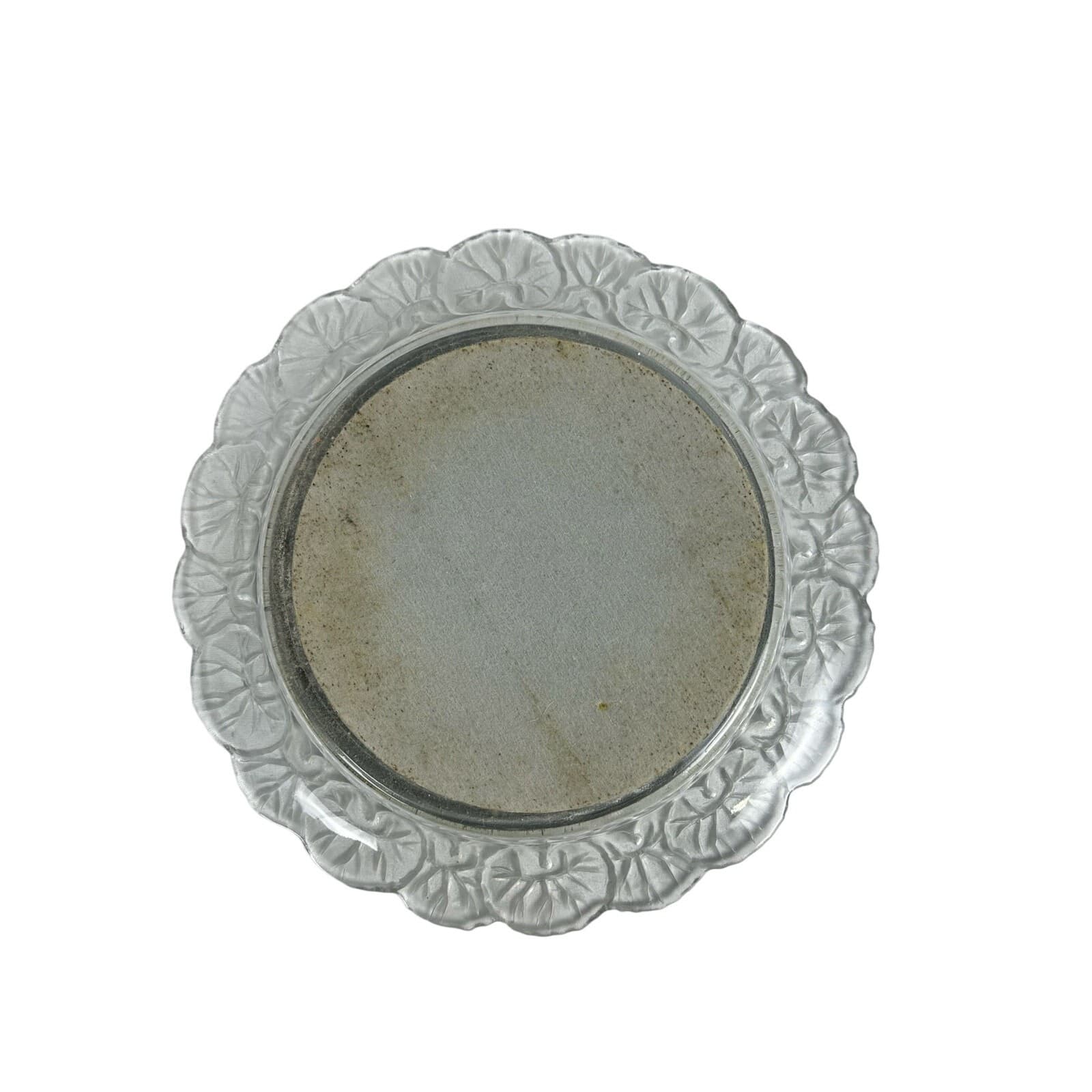 Crystal Art Mirror Vanity Tray Frosted Honfleur-Rare and Unique Vintage - Thumbnail 6