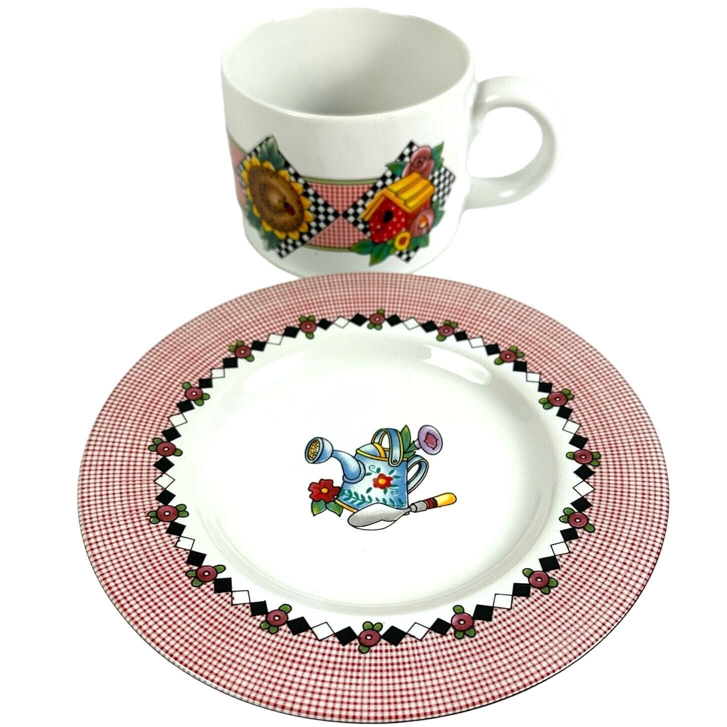 Sakura Mary Engelbreit 1994 Garden Time 5-PC Place Setting-Excellent Condition! - Thumbnail 7