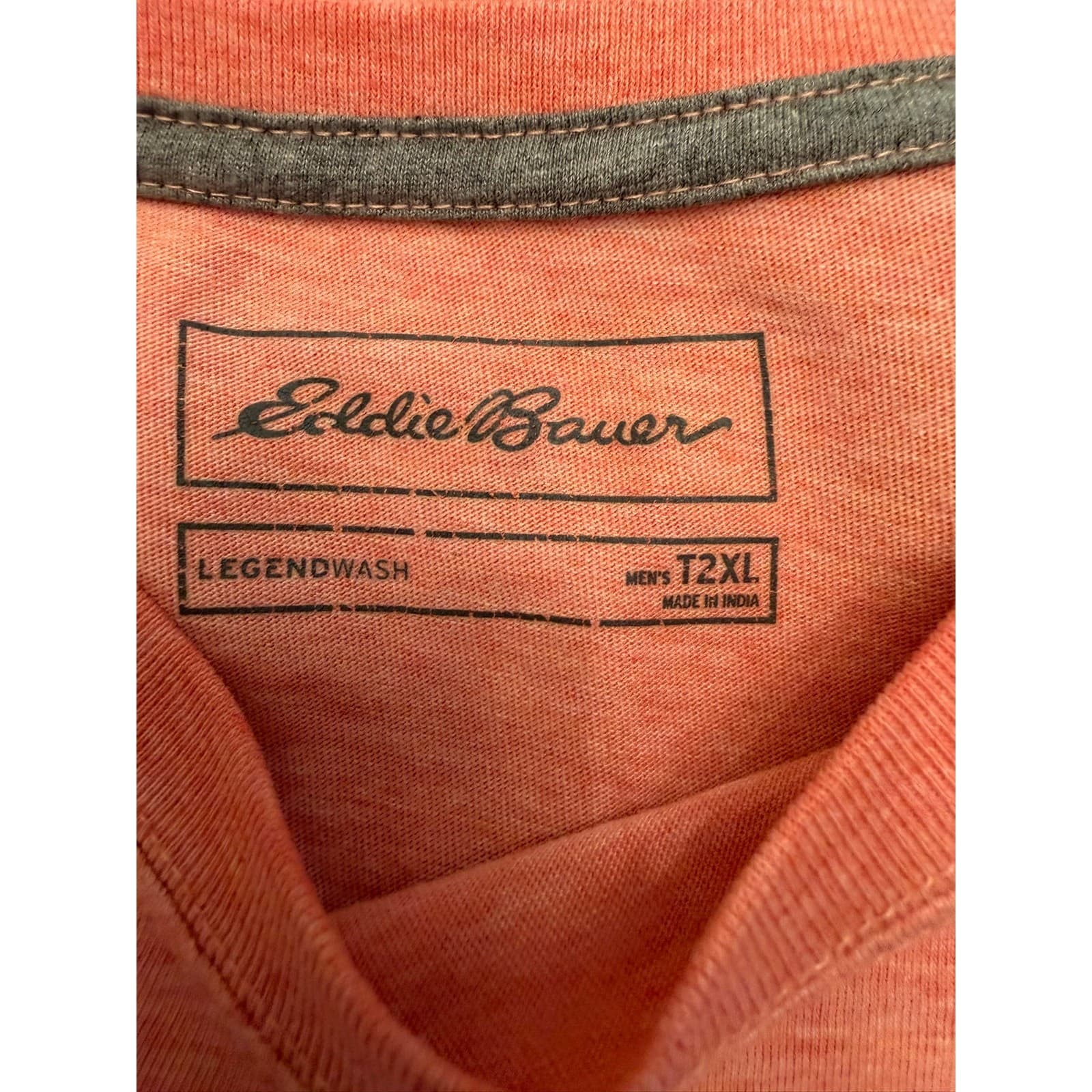 Eddie Bauer Legend Wash Pocket T-Shirts Lot 3 Men's T2XL Tall Blue Black Orange - Thumbnail 3