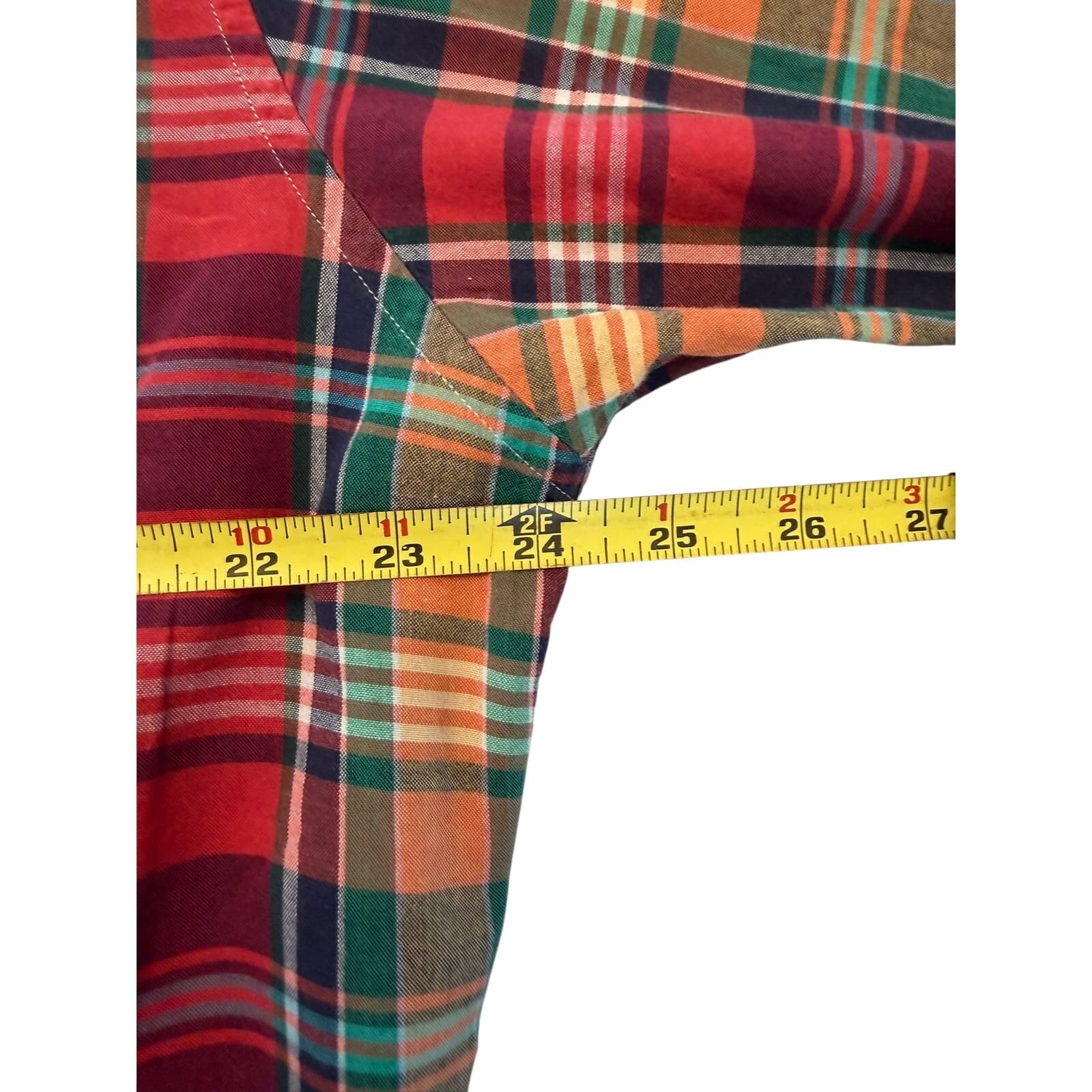 Brooks Brothers 346 Men's XL Red Plaid Button Front Shirt 100% Cotton Classic - Thumbnail 7