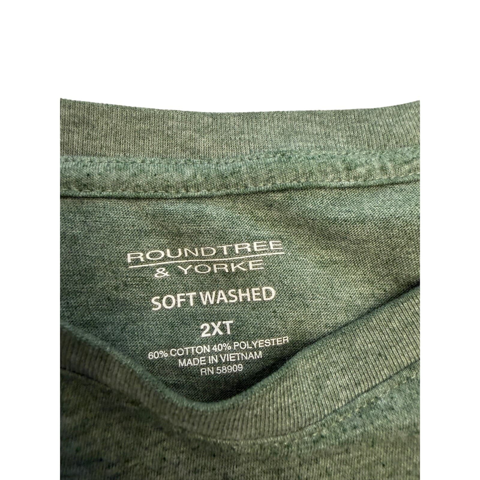 3 Lot Roundtree & Yorke 2XT Pocket T-Shirts Soft Washed Big Tall Green Gray Blue - Thumbnail 2
