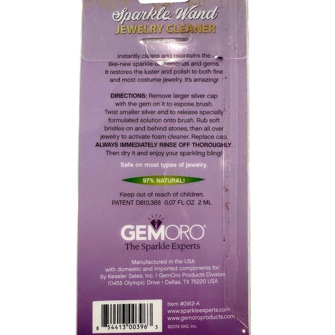 Gemoro 'Sparkle Wand' Jewelry Cleaner .07 fl oz/2 ml Applicator New-Sealed - Thumbnail 4