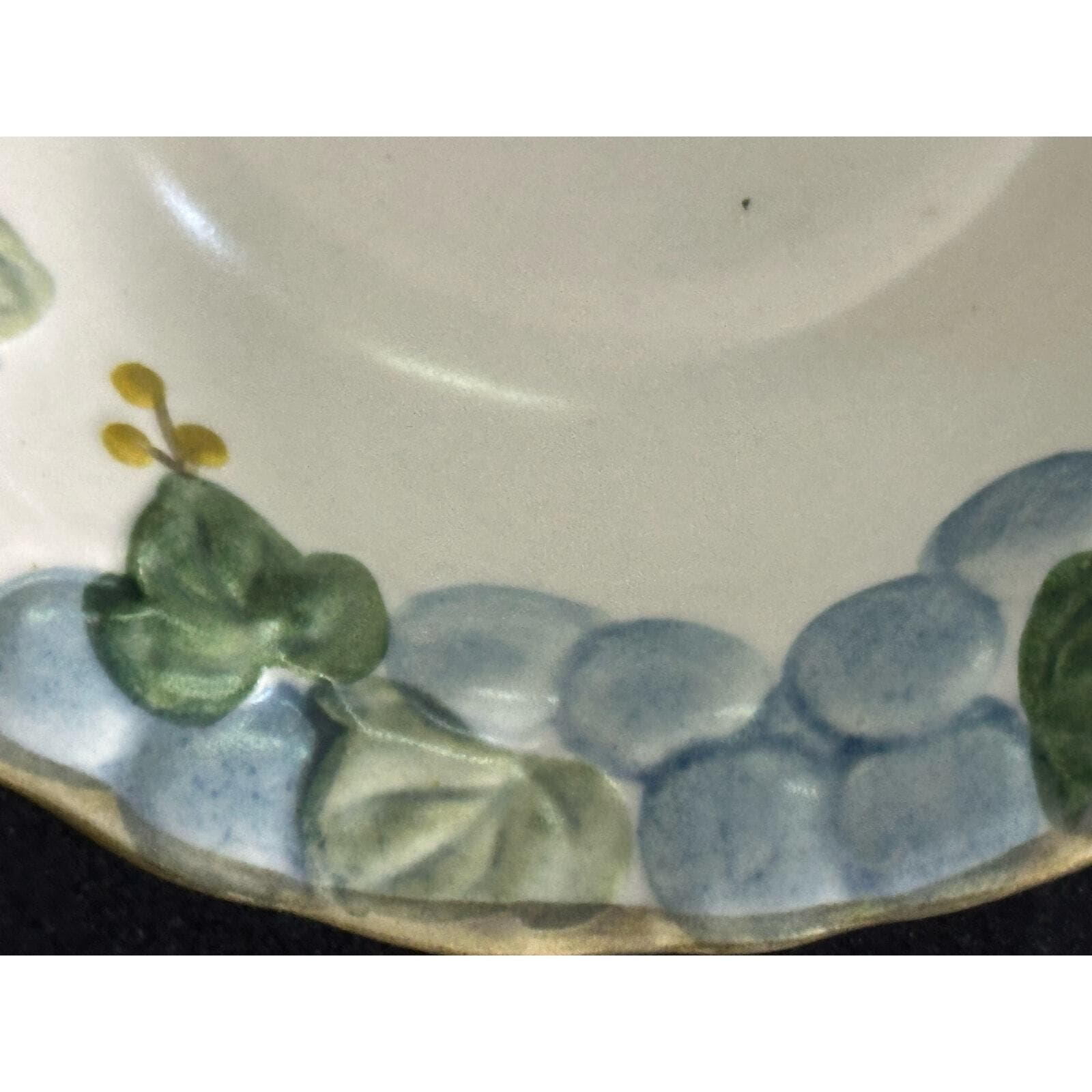 METLOX Poppy Trail Sculptured Blue Grape Cereal Bowl 6" - Thumbnail 4