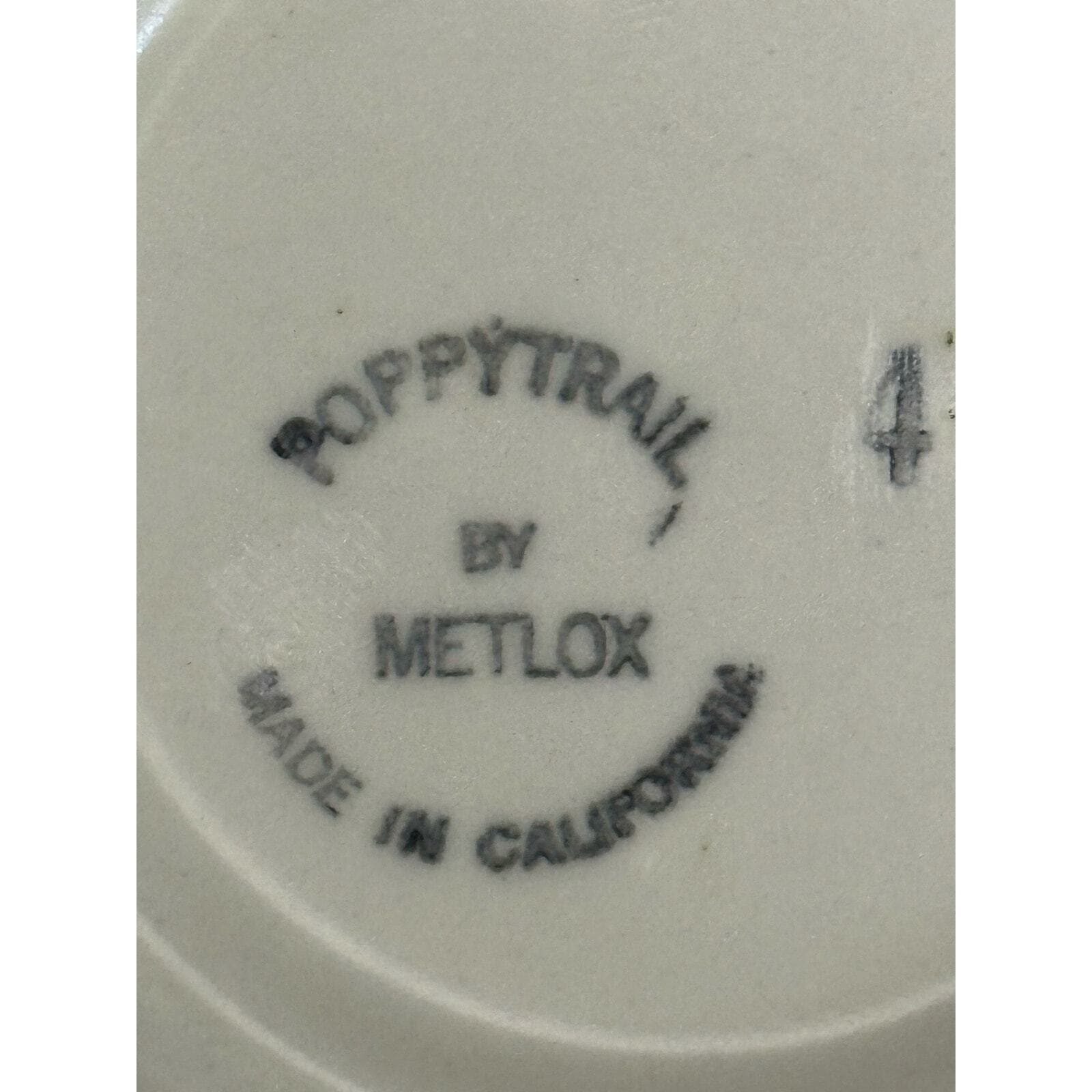 METLOX Poppy Trail Sculptured Blue Grape Cereal Bowl 6" - Thumbnail 9