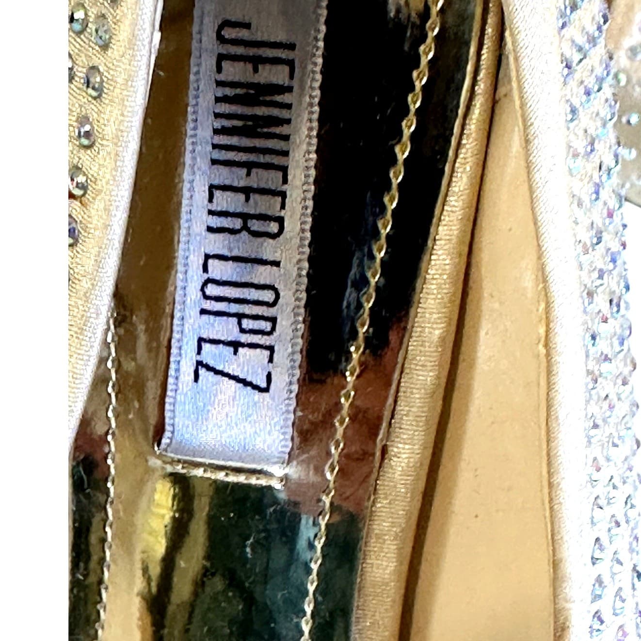 JLo Crystal Stilettos Peep Toe Design by Jennifer Lopez, Size 8 M - Thumbnail 6