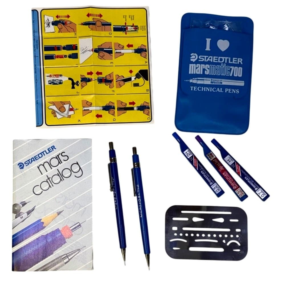 Vintage Staedtler Mars Micrograph 775 05/775 07 Mechanical Pencils Marsmatic Lot