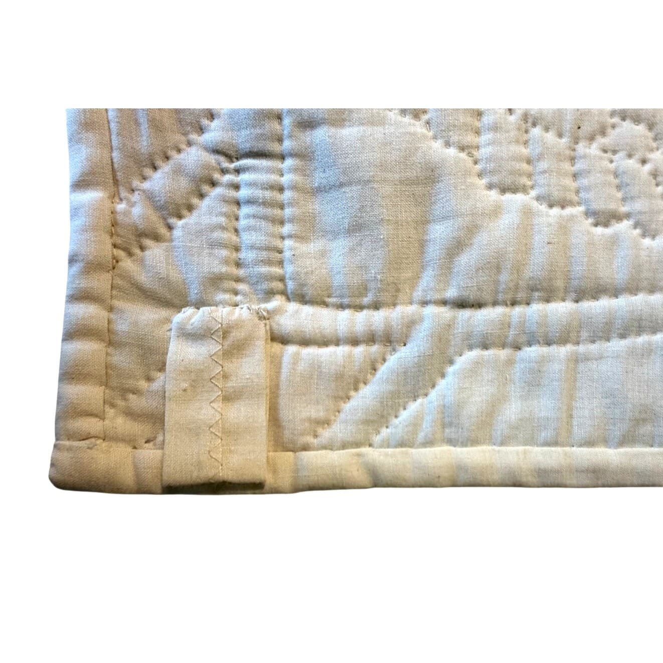 Vintage Quilted Wall Hanging Pillow Sham Set Dresden Plate Cottage Farmhouse - Thumbnail 8
