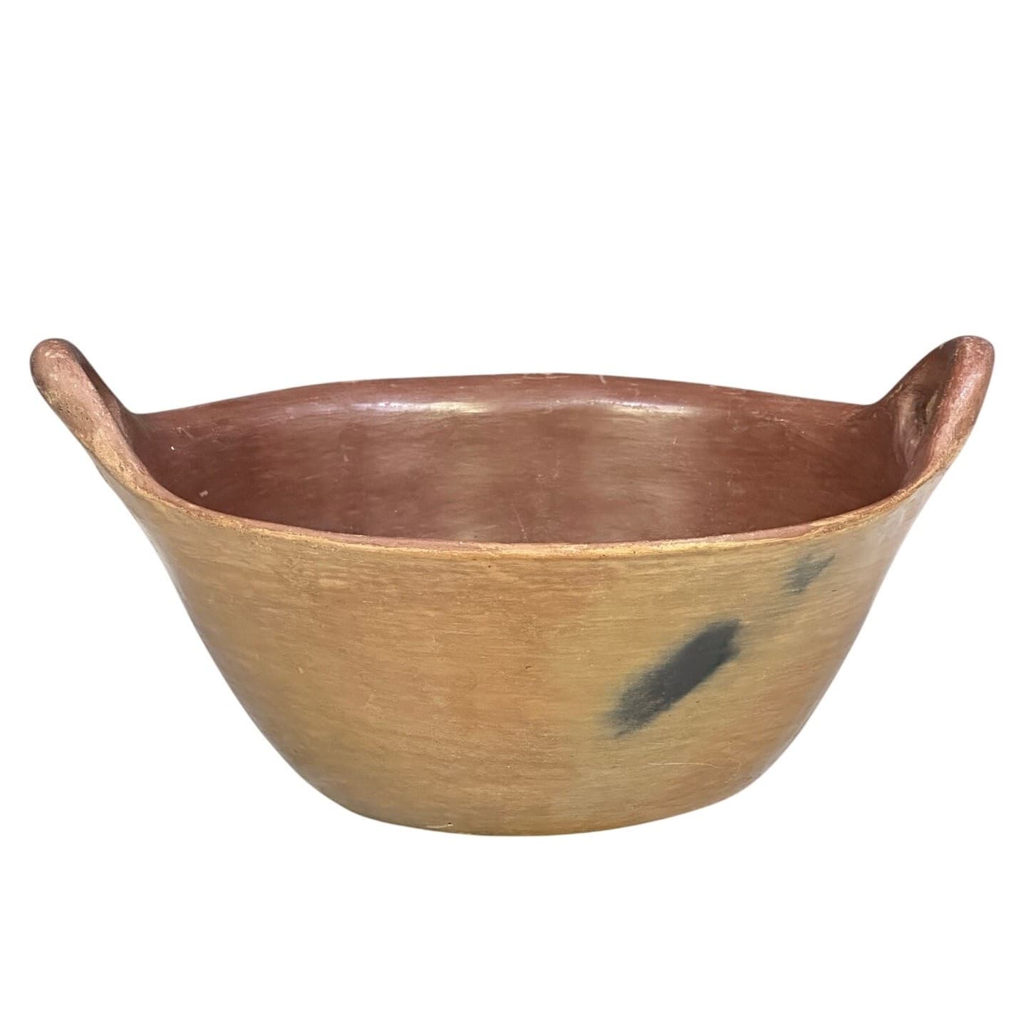 Primitive Early 20th-Century Redware Mexican Cazuela-Style Two-handled bowl - Thumbnail 9