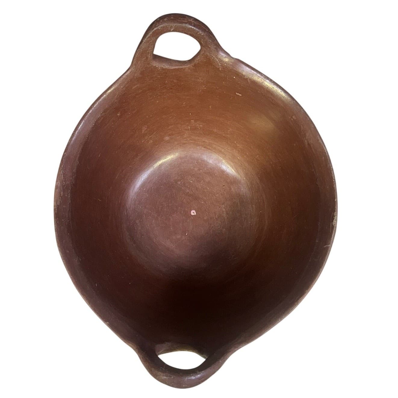 Primitive Early 20th-Century Redware Mexican Cazuela-Style Two-handled bowl - Thumbnail 2