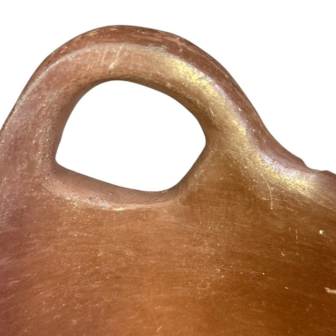 Primitive Early 20th-Century Redware Mexican Cazuela-Style Two-handled bowl - Thumbnail 5