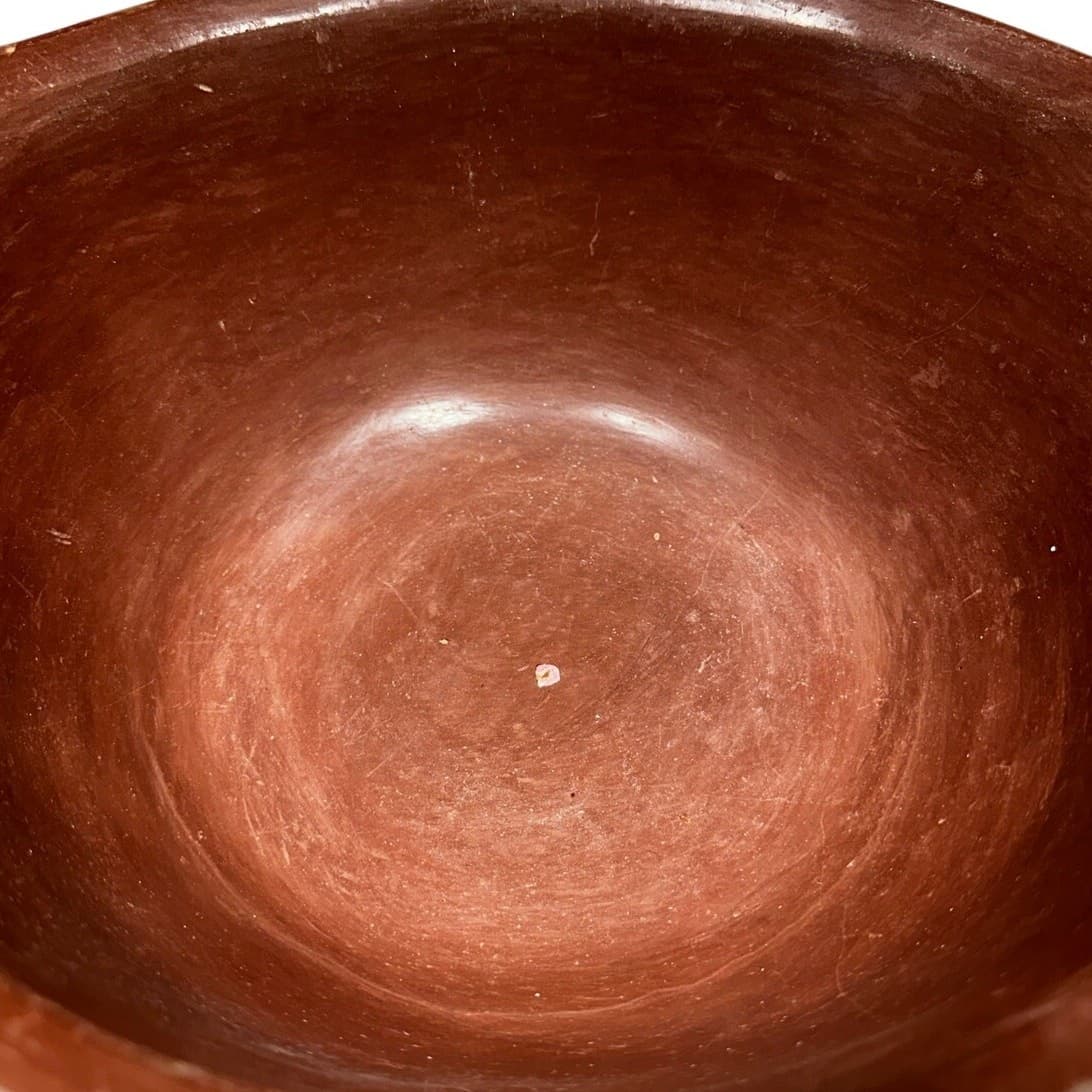 Primitive Early 20th-Century Redware Mexican Cazuela-Style Two-handled bowl - Thumbnail 4