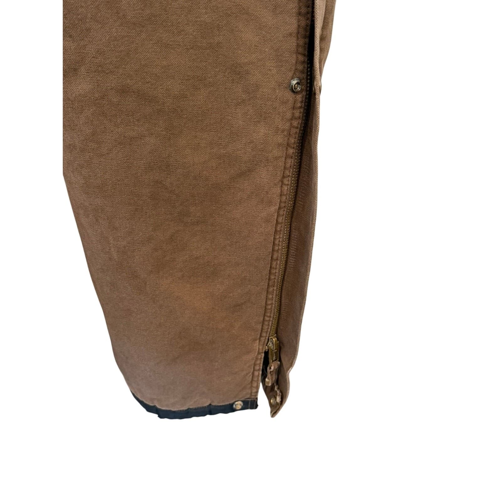 Berne Insulated Duck Canvas Bib Overalls Brown 2XL Regular B377BB Workwear - Thumbnail 12