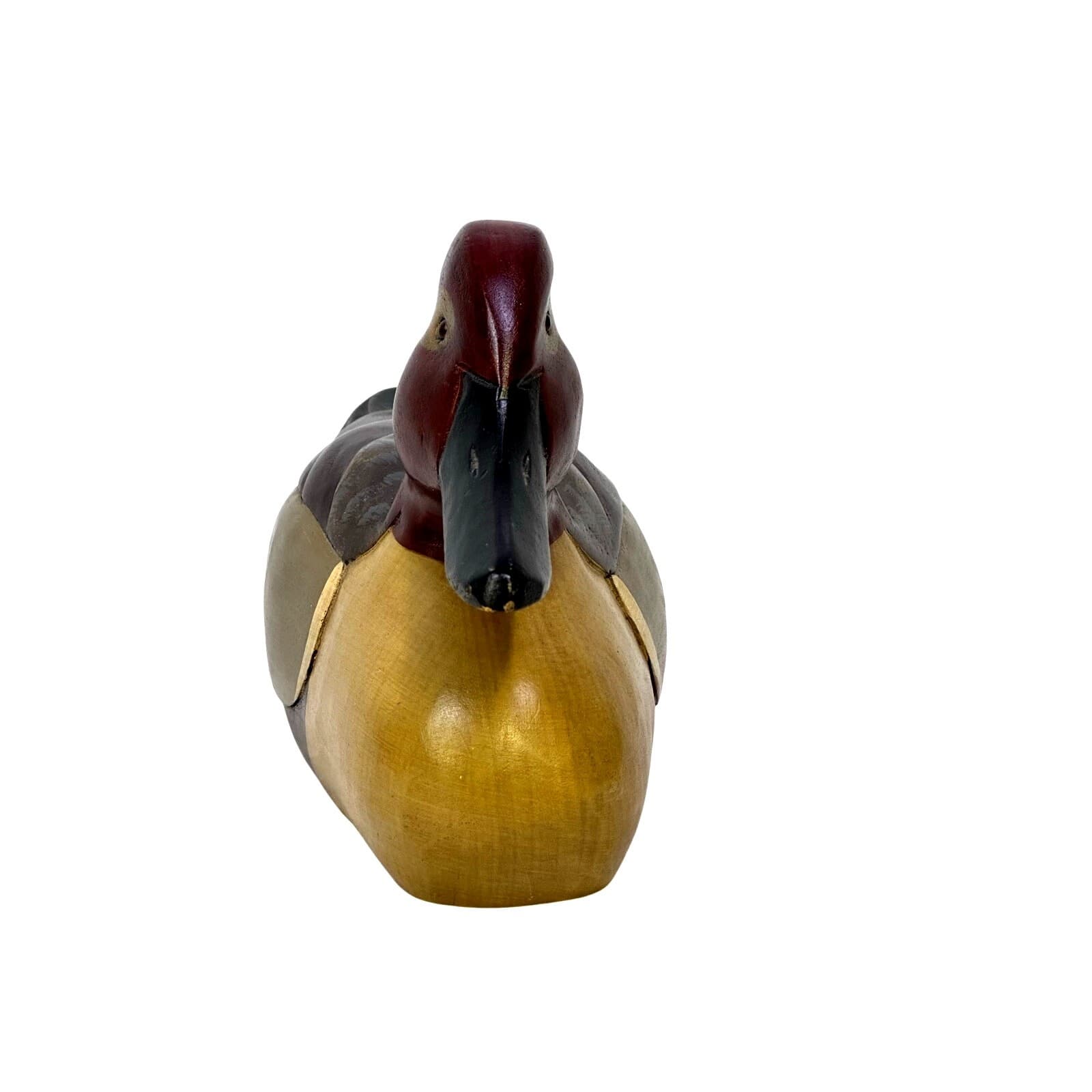 Hand Carved Painted Vintage Wooden Duck Decoy Philippines Exceptional Details - Thumbnail 4