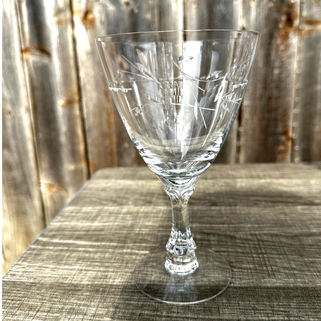 Fostoria Retired 1953-1972 'Nosegay' 6.25" Water Goblets-Excellent-Set of 11 - Thumbnail 8