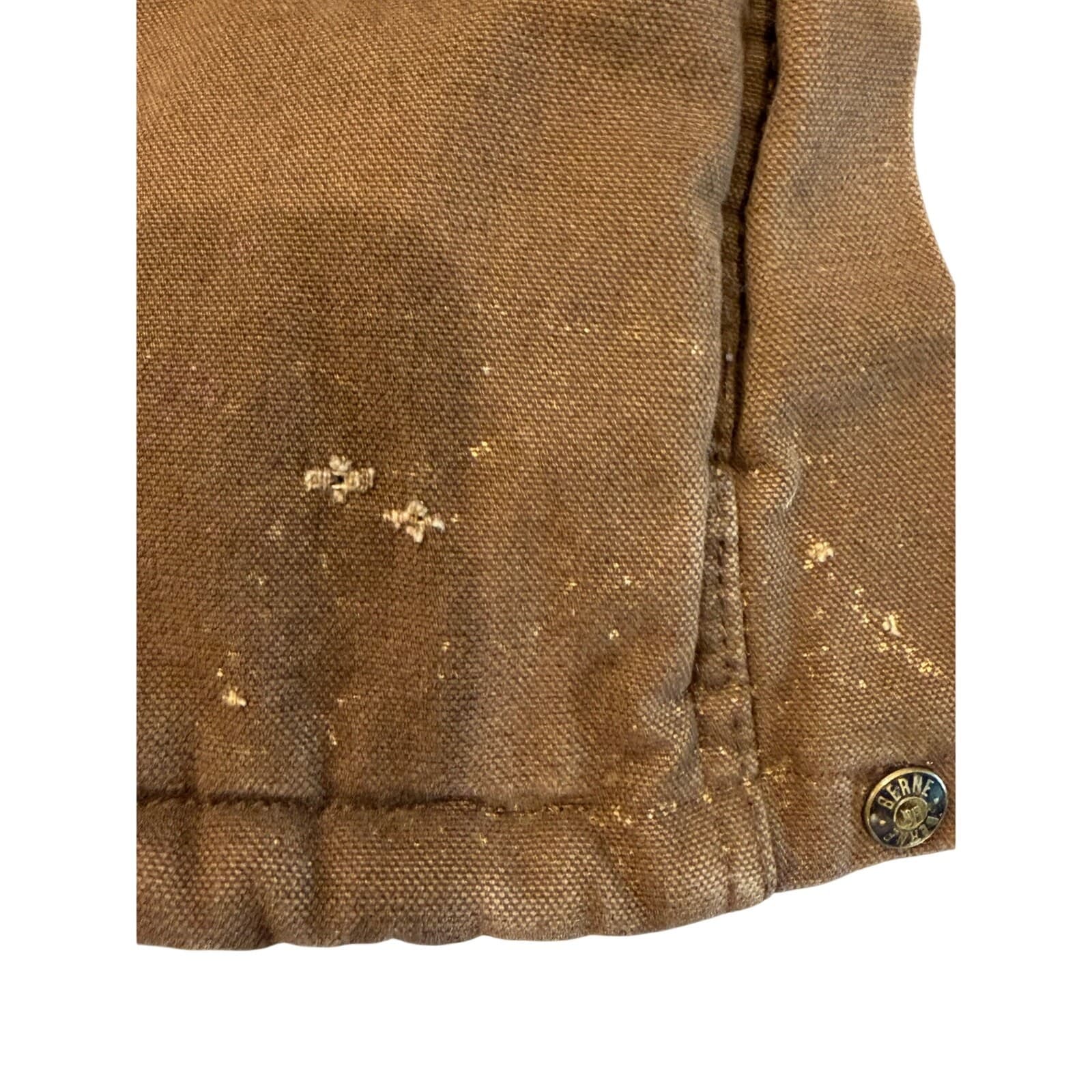 Berne Insulated Duck Canvas Bib Overalls Brown 2XL Regular B377BB Workwear - Thumbnail 16