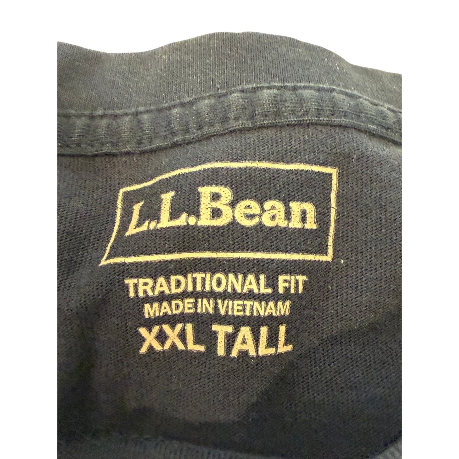 L.L.Bean Traditional Fit XXL Tall Navy LS Pocket T-Shirts Men's Lot of 2 - Thumbnail 3