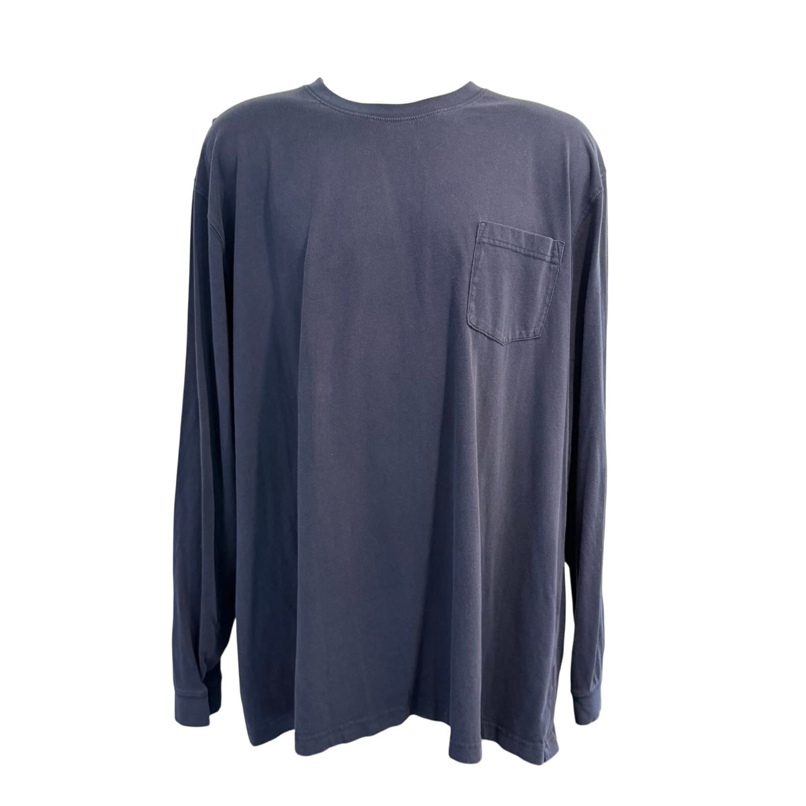 L.L.Bean Traditional Fit XXL Tall Navy LS Pocket T-Shirts Men's Lot of 2 - Thumbnail 2
