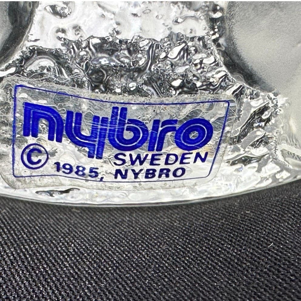 Nybro Sweden Heavy Frosted Crystal 'Angel' Votive Candle Holder - Thumbnail 6