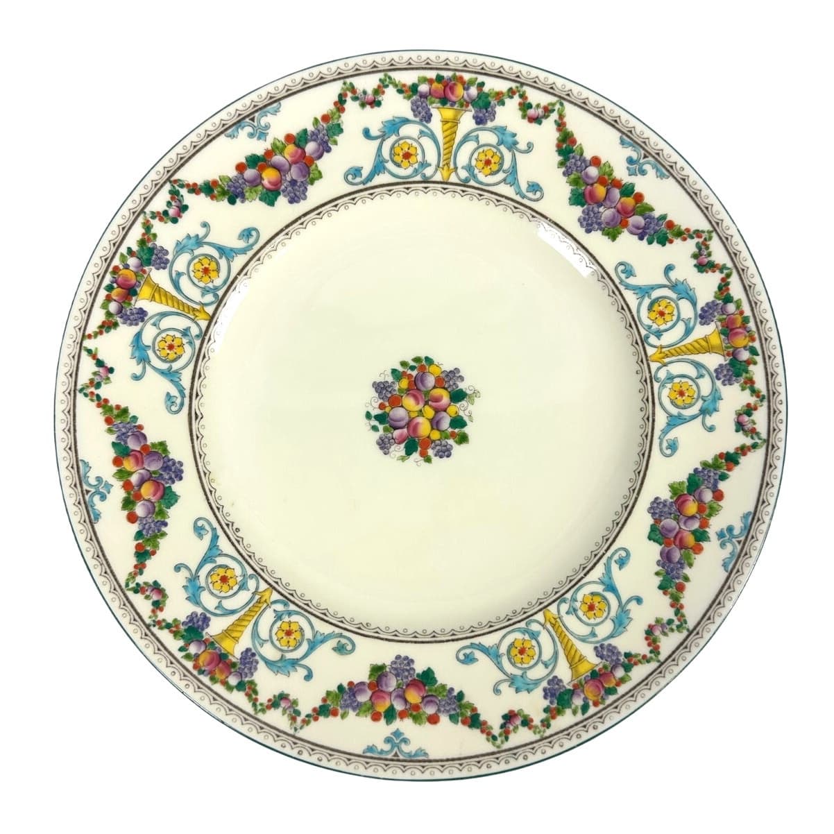 Antique Wedgwood Retired Ventnor Enameled 8.75" Luncheon Plates 1920's