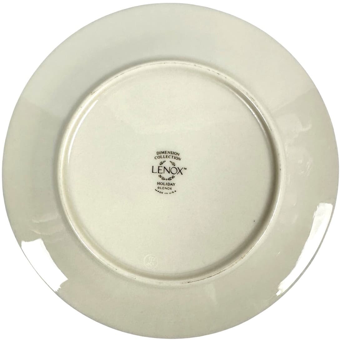 Lenox Holiday Dimension Holly Berries Gold Rim 6 3/8" Bread and Butter Plate - Thumbnail 6