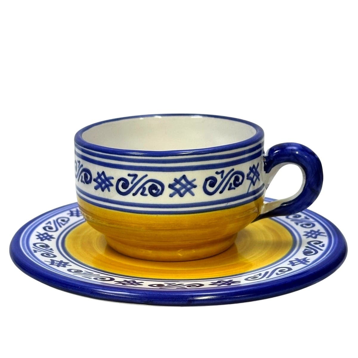 De La Cal Barreira Puente Spain Ceramic Pottery 15-Piece Tea Set-Extremely Rare - Thumbnail 8