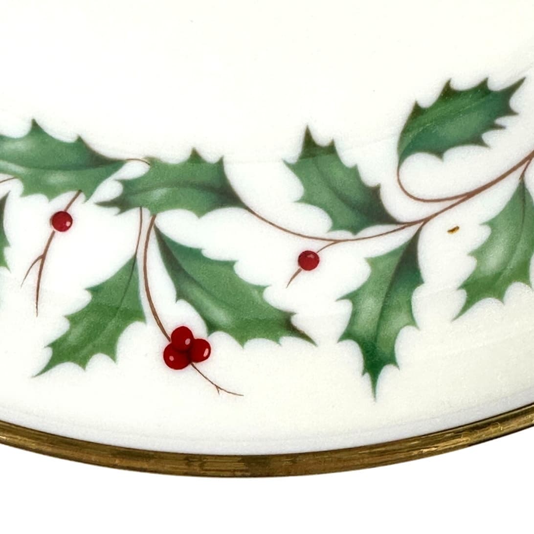 Lenox Holiday Dimension Holly Berries Gold Rim 10.75" One TIER REPLACEMENT Plate - Thumbnail 5
