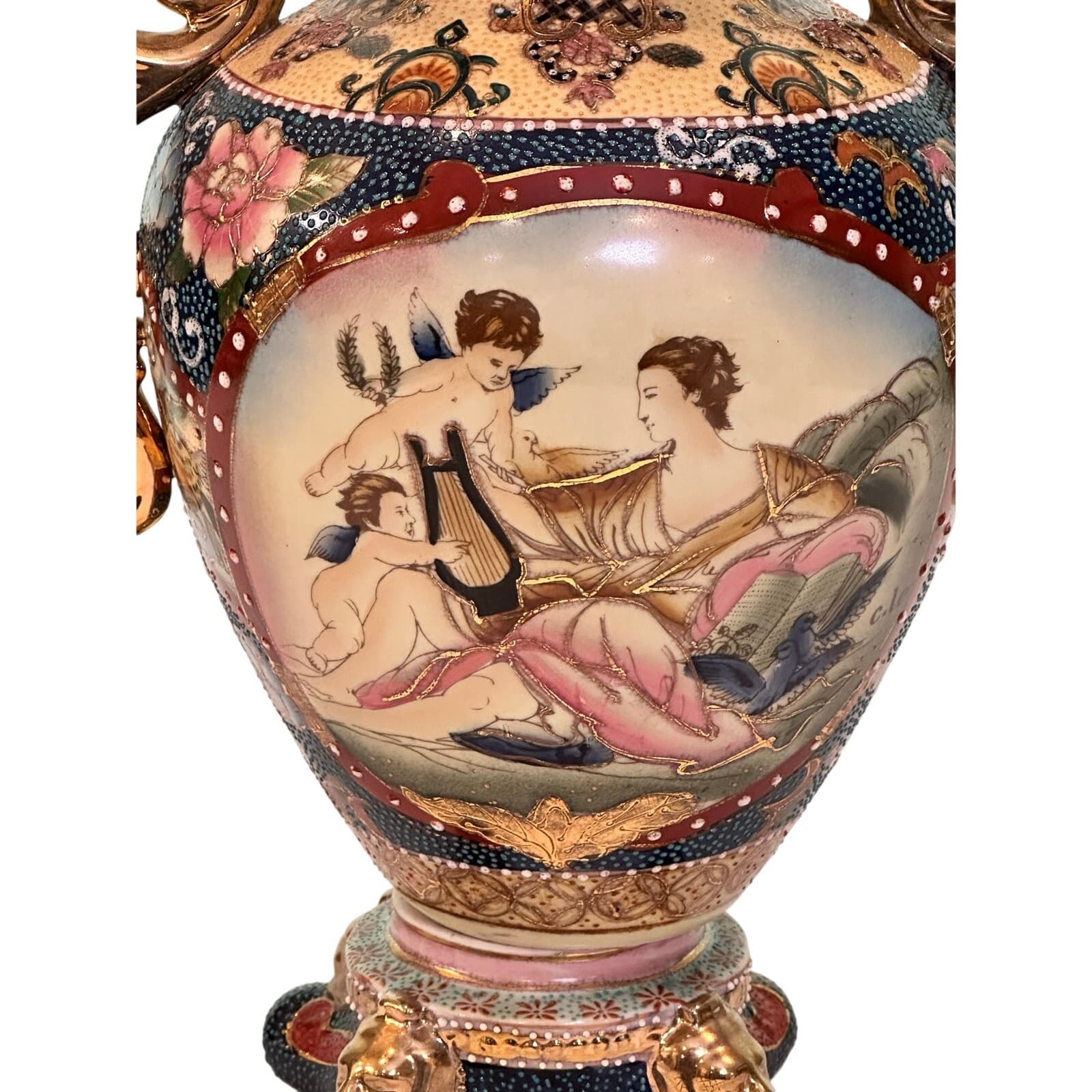 Satsuma Japan 16.25" Double Handle Large Urn by C. Lee Limited Edition 82/5000 - Thumbnail 8