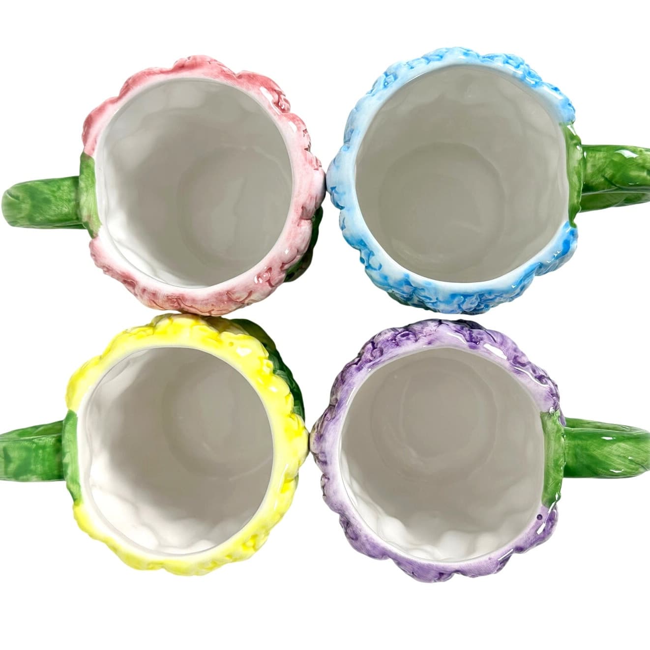 Enesco Gift Gallery Ceramic Majolica Tulip Cottage Ware Coffee Mugs-Set of 4! - Thumbnail 5
