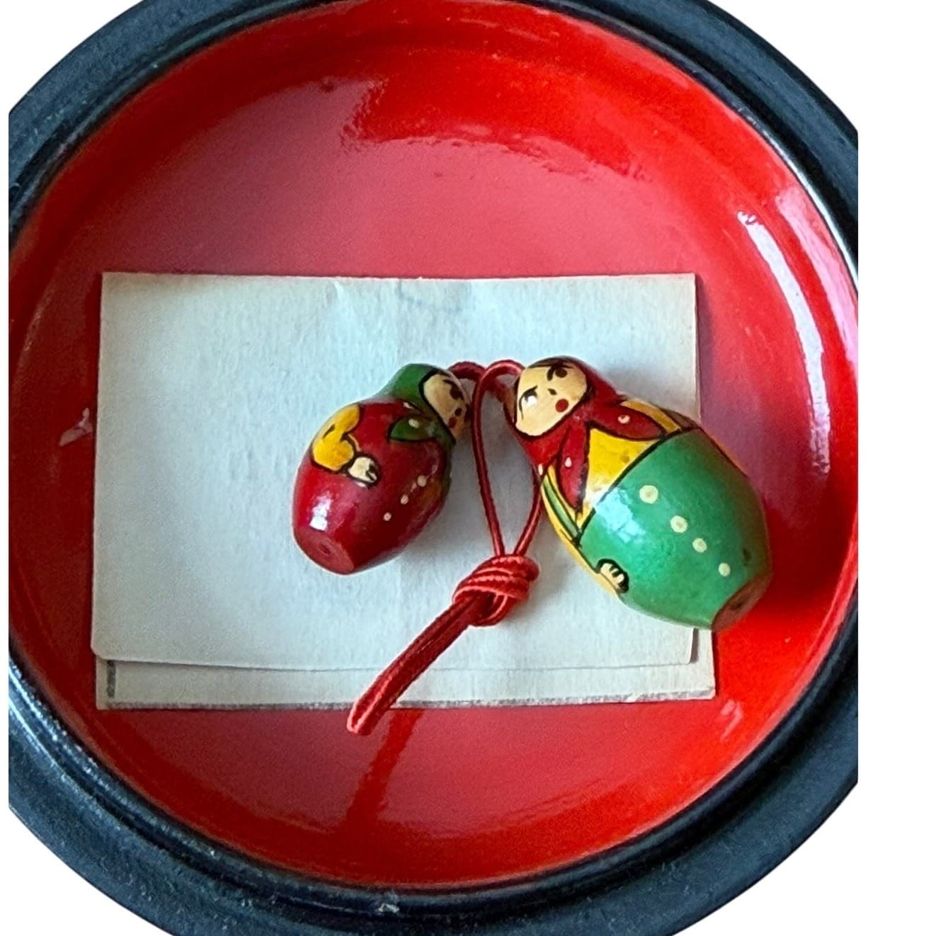 Mstera Vintage Signed Russian Lacquer Box Three Maidens Pushkin USSR Box/Papers - Thumbnail 2