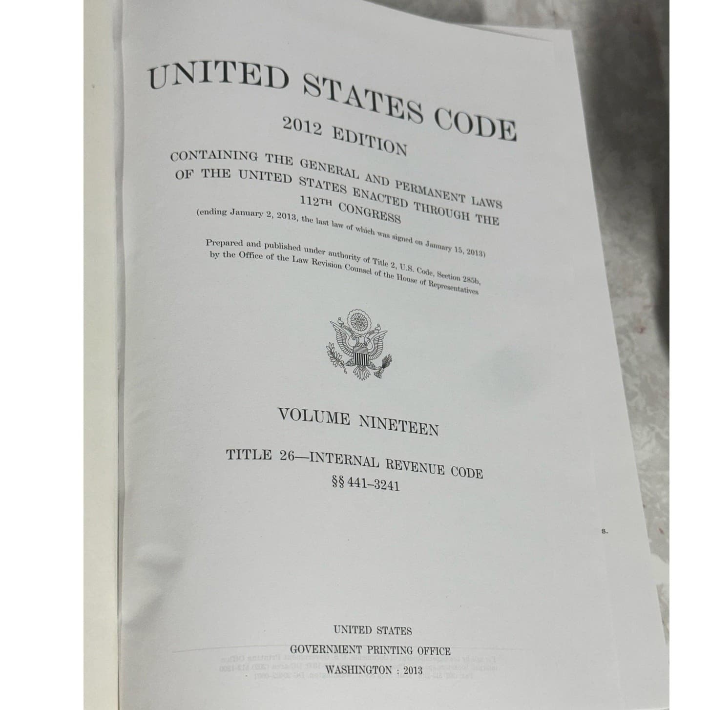 United States Code 2012 Edition Title 26 IRS Volumes 18, 19 & 20-Excellent - Thumbnail 10